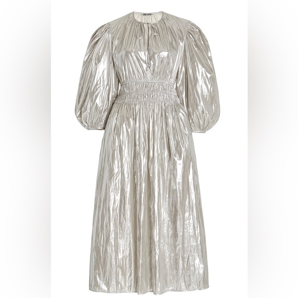 Ciao Lucia Metallic Georgina Foiled Satin Midi - Picture 9 of 10